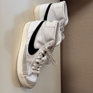 Nike Blazers White and Black High-Top Sneakers